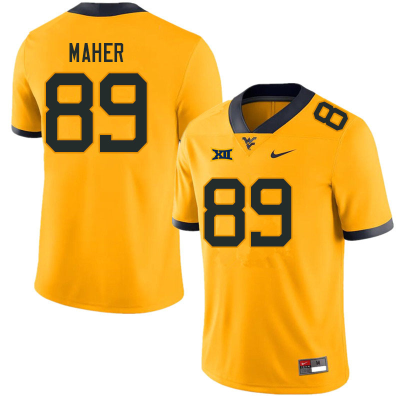 Men #89 Nick Maher West Virginia Mountaineers College Football Jerseys Sale-Gold - Click Image to Close